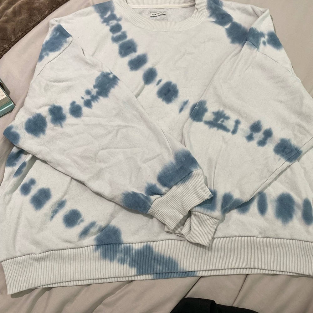 Tie-Dye Blue and White Sweater